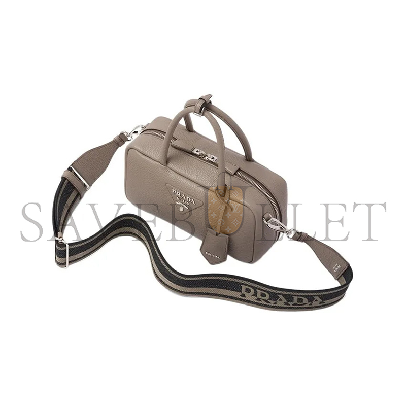 PRADA SMALL EMBROIDERED LOGO SHOULDER BAG 1BB102 (24*12*8.5cm) 
